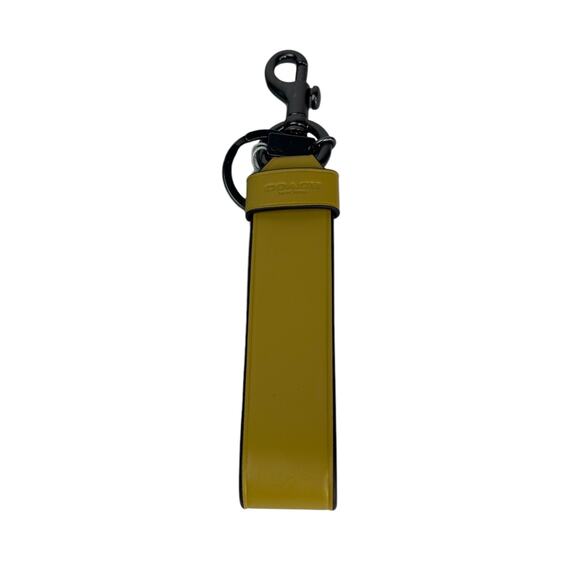 Coach Large Loop Key Fob  Bag Charm in Chartreuse - Picture 1 of 7